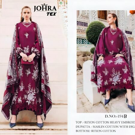 Johra Tex | Rayyon Collection | Rayyon Cotton With Embroidery