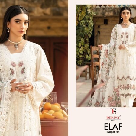 Unstitched | Elegant ELAF Luxury Lawn | Embroidered